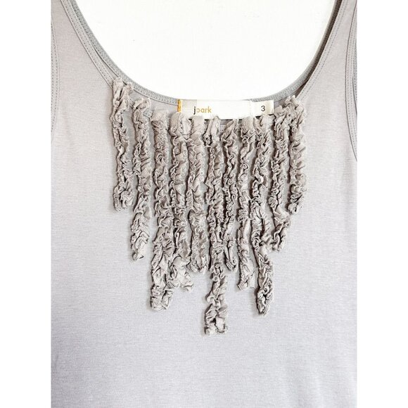 jpark Women's Ruffle Front Tank Top in Gray - Size 3 (S) - Picture 3 of 6